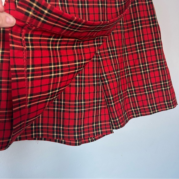 Kathy Ireland Red Plaid Mini Skirt - Picture 4 of 10